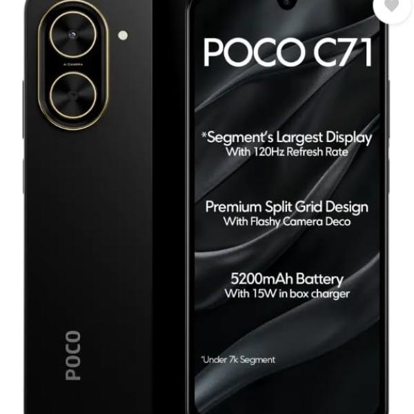 POCO C71, Power Black (6GB, 128GB)