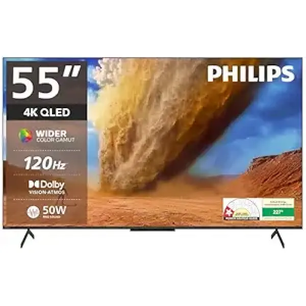 Philips 139 cm (55 inches) 8300 Series 4K Ultra HD Smart QLED Google TV 55PQT8300/94