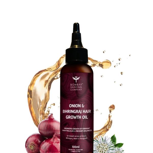 Bombay Shaving Company Onion and Bhringraj Hair Oil With 4X Growth Action -| 100 ml