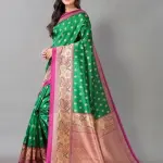 art silk Green Lace Border Saree