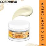 Colorbar Co-earth Vitamin C Night Cream 50g I Lightweight I Non-sticky night cream I Promote even-toned skin I Boost skin healing