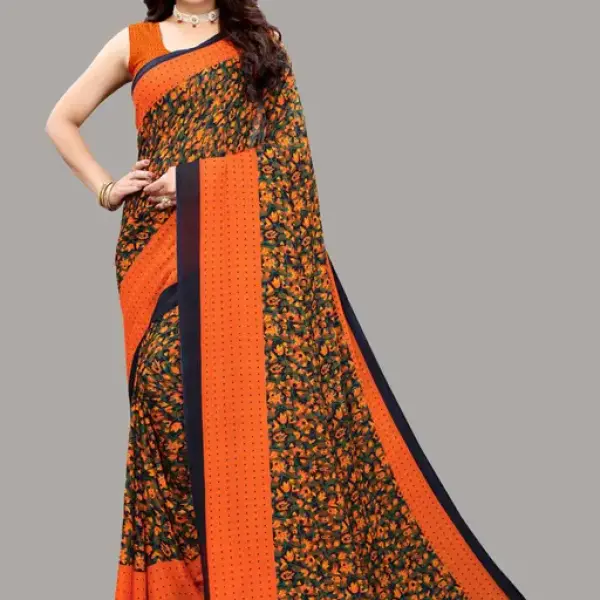 Women's Georgette Floral Printed Saree