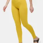 Ankle Length Leggings Cotton Light Mustard