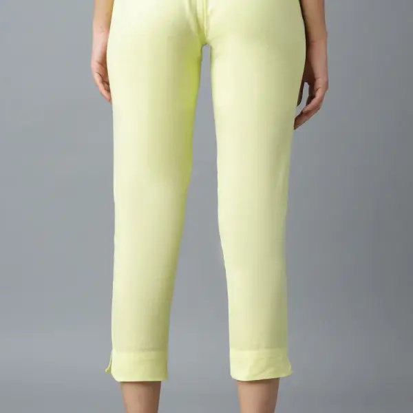 Yellow Cotton Trouser