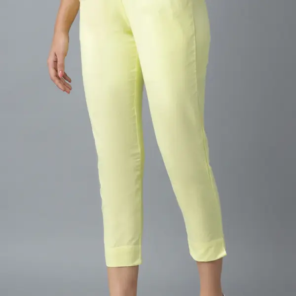 Yellow Cotton Trouser