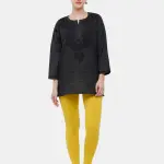 Ankle Length Leggings Cotton Light Mustard