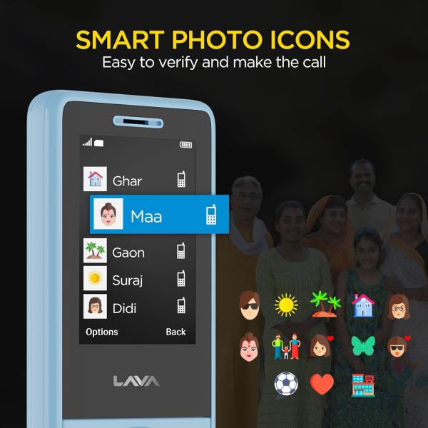 Lava A5 (2025) Dual SIM Keypad Mobile with 2.4'' Big Display | UPI Support, 1200mAh Battery | BOL Feature | Camera | Auto Call Recording | Glass...