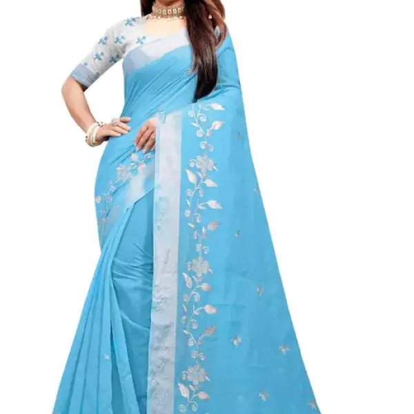  Chanderi Cotton Zari Work Saree
