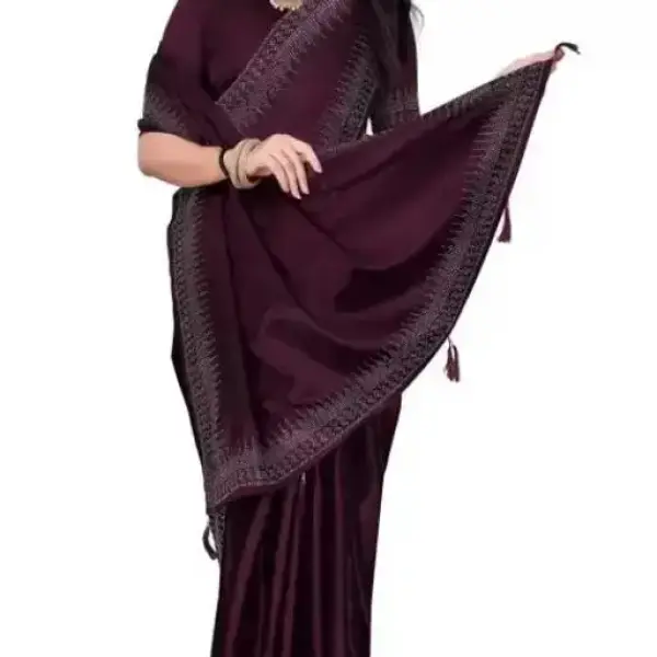 Hot Fix Silk Saree
