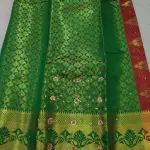 Balaton Silk Banarasi Silk Mint Green Beads & Stones Saree