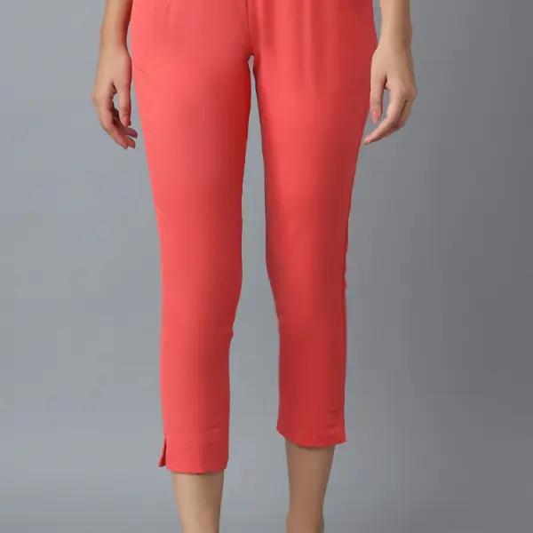 Peach Cotton Trouser