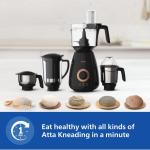 Philips Stainless Steel Mixer Grinder + Food Processor,