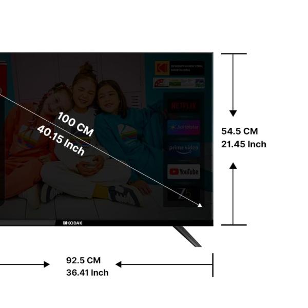 Kodak 100 cm (40 inches) 9XPRO Series Full HD Certified Android LED TV 409X5061 (Black)