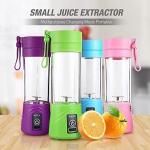 Portable Juicer Mixer Blender for Juices, Smoothies, Cold Coffee, Rechargeable 6 Blades Bottle Juicer Smoothie Maker, Fruits Mixer Grinder for Home, Office, Gym, Travel, 380ml (Multicolor)
