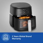 PHILIPS Air Fryer NA130/00, uses up to 90% less fat, 1700W, 6.2 Liter, with Rapid Air Technology (Black), Extra Large