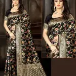 Beautiful Designer Soft Litchi silk Saree