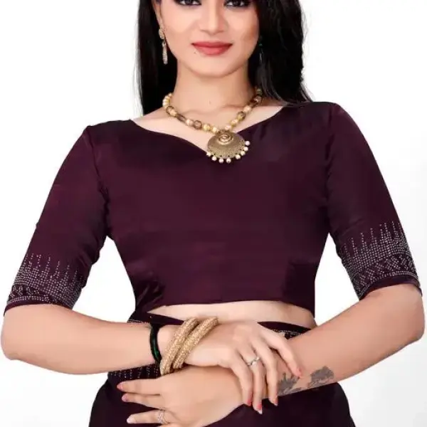 Hot Fix Silk Saree