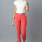 Peach Cotton Trouser