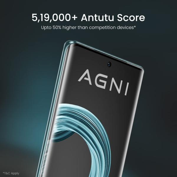 Lava Agni 2 5G (Glass Viridian, 8GB RAM, 256GB Storage) | India's First Dimensity 7050 Processor | 120 Hz Curved Amoled Display | 13 5G Bands |.