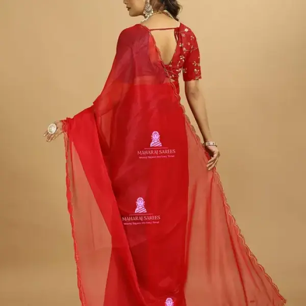Designer Embroidered Georgette Saree