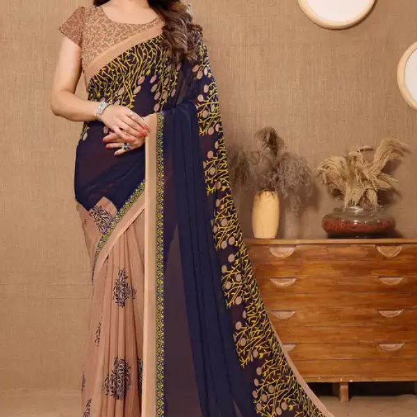 Daily wear Georgette Printed Saree