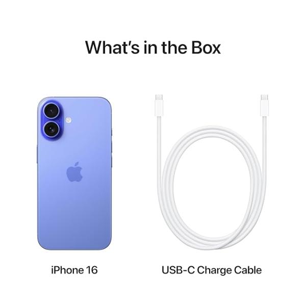 iPhone 16 128 GB: 5G Mobile Phone with Camera Control, A18 Chip and a Big Boost in Battery Life. Works with AirPods; Ultramarine
