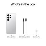 Samsung Galaxy S25 Ultra 5G AI Smartphone (Titanium Silver White, 12GB RAM, 512GB Storage), 200MP Camera, S Pen Included, Long Battery Life