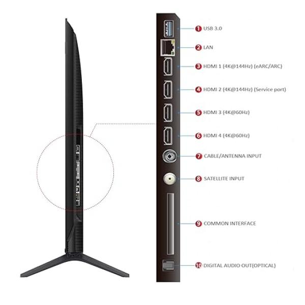 TCL 164 cm (65 inches) 4K UHD Smart QD-Mini LED Google TV 65Q6C