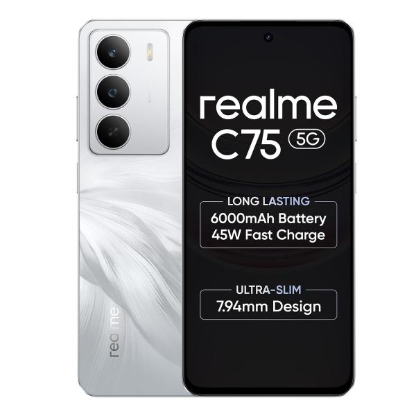 realme C75 Smartphone 4+128GB White,