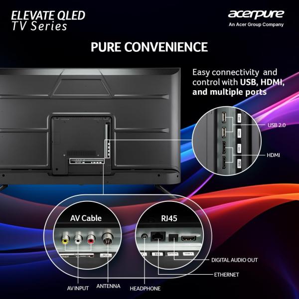 Acerpure 164 cm (65 inch) Elevate Series Ultra HD 4K QLED Smart Google TV AP65UG51QEVTD