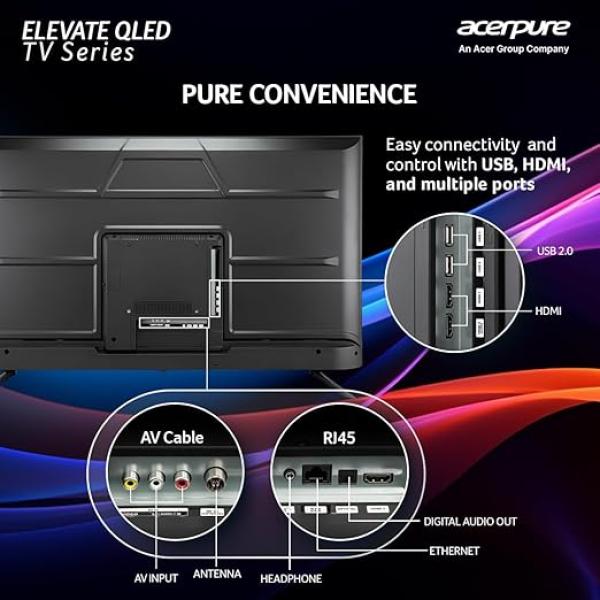 Acerpure 164 cm (65 inch) Elevate Series Ultra HD 4K QLED Smart Google TV AP65UG51QEVTD