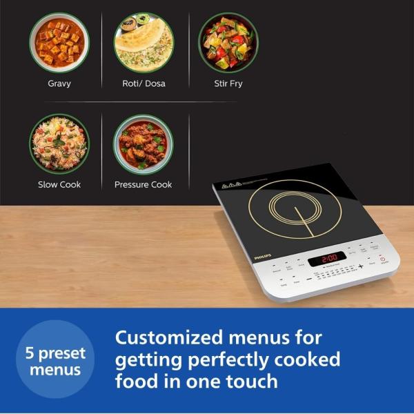 Philips Viva Collection HD4928/01 2100-Watt Induction Cooktop,