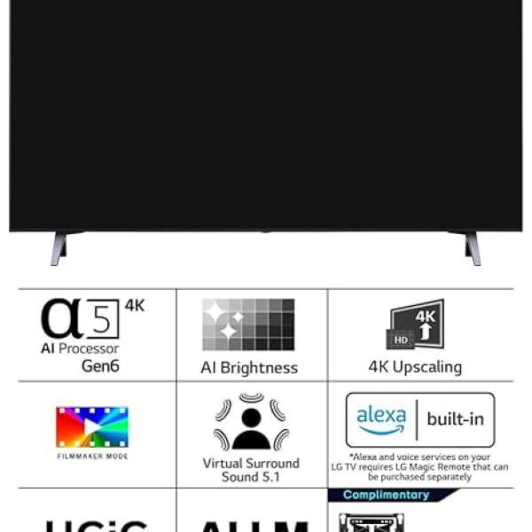 LG 139 cm (55 inches) 4K Ultra HD Smart LED TV 55UR7500PSC (Dark Iron Gray)