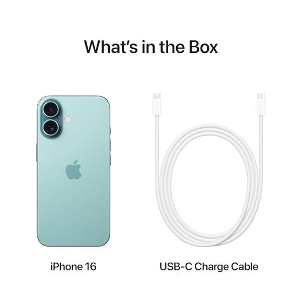 iPhone 16 256 GB: 5G Mobile Phone with Camera Control, A18 Chip and a Big Boost in Battery Life. Works with AirPods; Teal