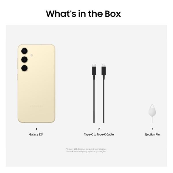 Samsung Galaxy S24 5G AI Smartphone (Amber Yellow, 8GB, 256GB Storage)