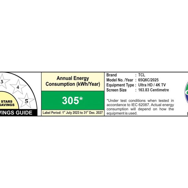 TCL 164 cm (65 inches) 4K UHD Smart QD-Mini LED Google TV 65Q6C