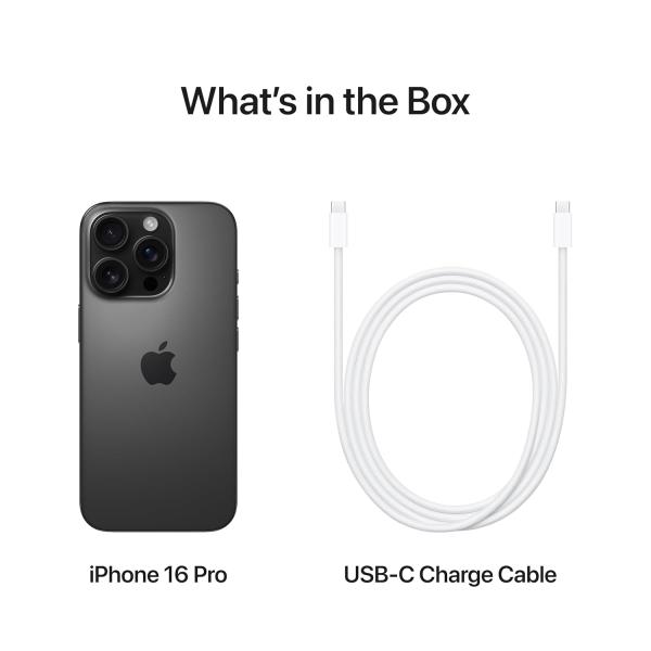 iPhone 16 Pro Max 256 GB: 5G Mobile Phone with Camera Control, 4K 120 fps Dolby Vision and a Huge Leap in Battery Life. Works with AirPods; Black Titanium