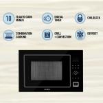 Faber 32L Microwave Oven Grill,Convection, Defrost 10Auto Menus Speedy & Multi-Stage & Combination Cooking Child Lock Electric Control Digital Timer Energy Efficient