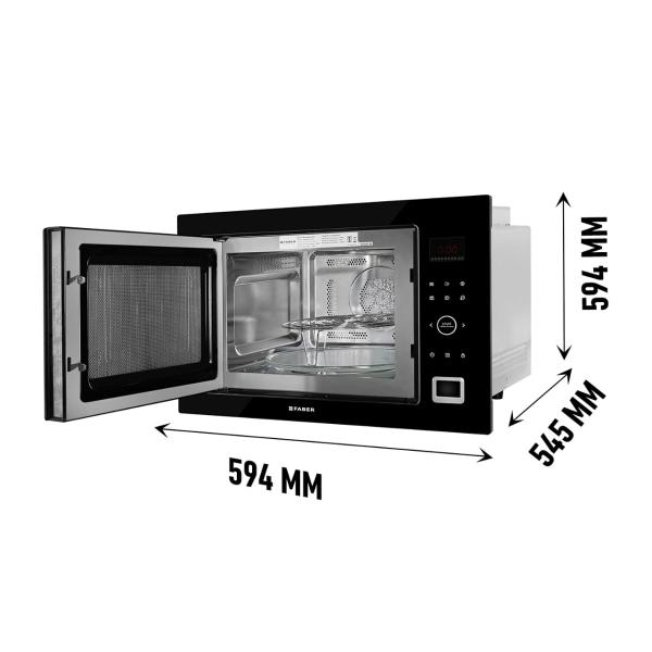 Faber 32L Microwave Oven Grill,Convection, Defrost 10Auto Menus Speedy & Multi-Stage & Combination Cooking Child Lock Electric Control Digital Timer Energy Efficient