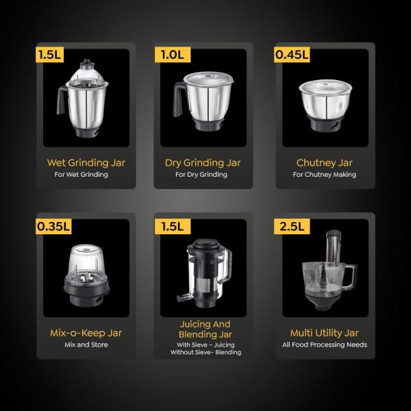 Prestige Endura Pro 1000 Watt Multi Functional Mixer Grinder