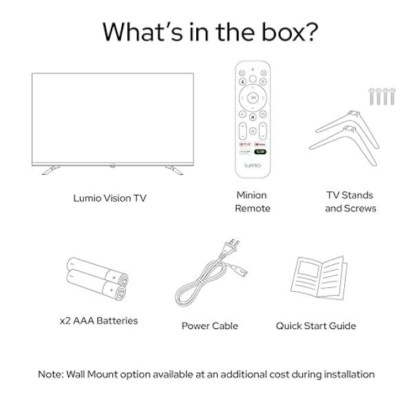 Lumio Vision 7 109 cm (43 inches) 4K Ultra-HD Smart QLED TV FTW1-ADSG