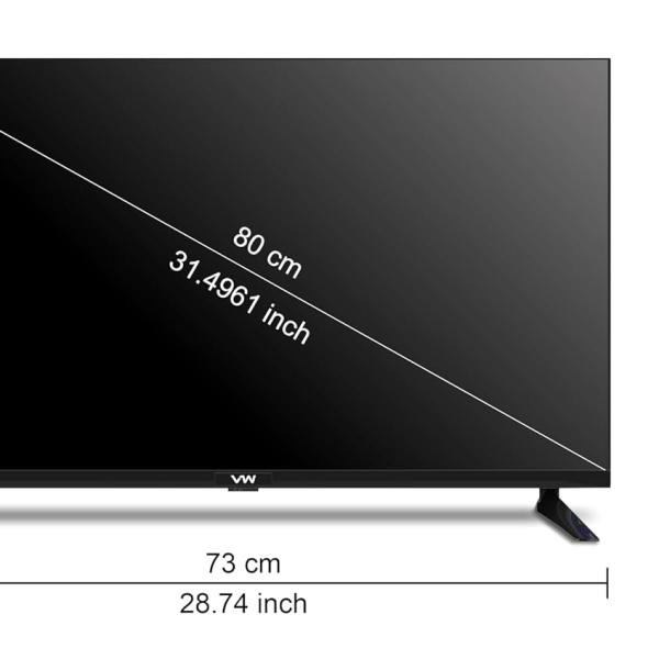 VW 80 cm (32 inches) Frameless Series HD Ready Android Smart LED TV VW32S