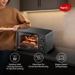 Pigeon Oven Toaster Grill 14 Liters OTG| 900 Watts| Toast, Grill, Bake & Roast | Heat Resistant Tempered Glass| Black