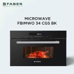 Faber 34L Built-In Black Finish Microwave Oven with Touch Control Auto Cook Menus & Auto Power Off Protection Grill Convection Defrost & Combination Cooking 1 Yr Warranty