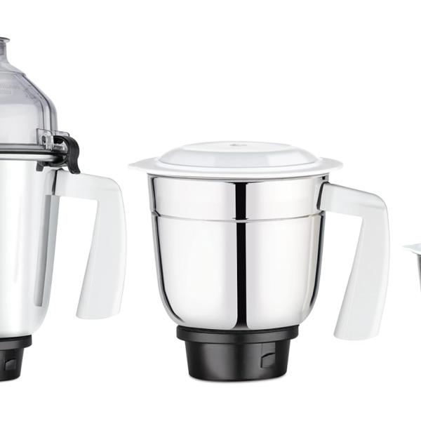 Bajaj Twister Mixer Grinder | 750 Watts | 3 Jars | Multitasker Blade | 2 Yr Warranty 【White】