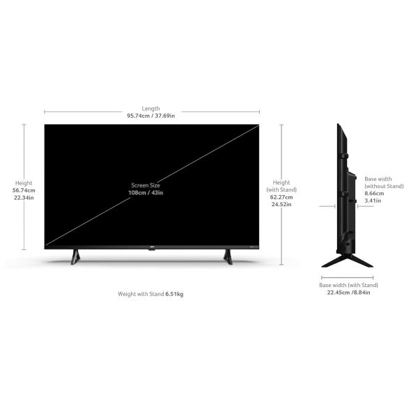 acer 108 cm (43 inches) Ultra V Series 4K Ultra HD Smart QLED Google TV AR43QDVGU2875BD