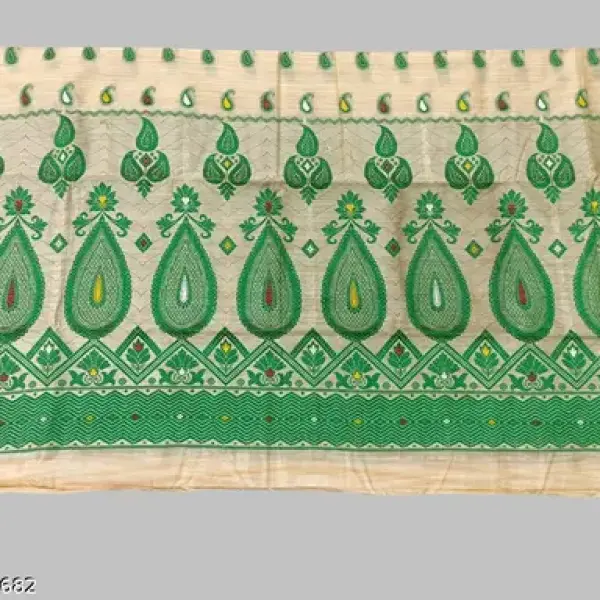  Traditional Assamese Art Muga Silk Fancy Mekhala Handloom Woven