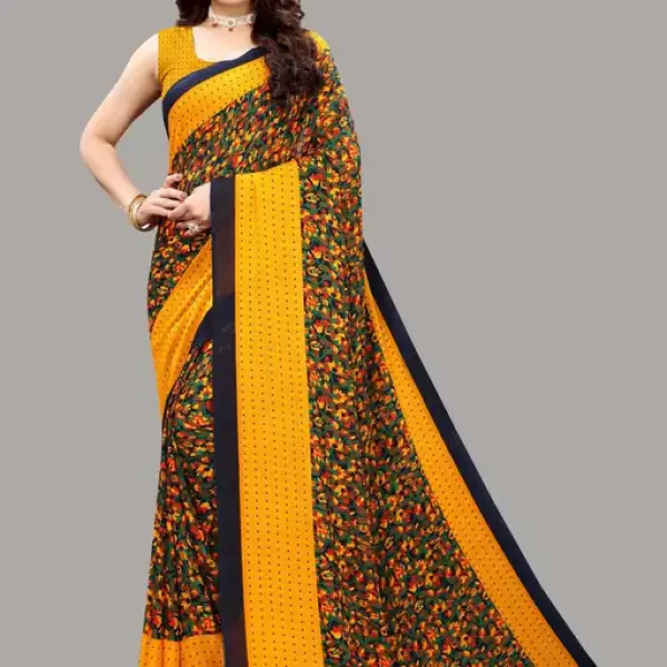 Women's Georgette Floral Printed Saree