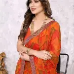  Pack of-2 New Arrival Latest Georgette Printed Saree
