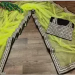 Women's FANCY MIRROR Saree